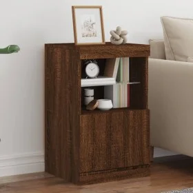 Sideboard with LED lights brown oak 41x37x67 cm by , Sideboards - Ref: Foro24-836685, Price: 56,30 €, Discount: %