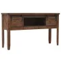 Mesa consola de madera de abeto maciza marrón 131x35,5x75 cm de vidaXL, Mesas auxiliares - Ref: Foro24-246121, Precio: 214,94...