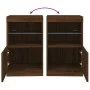 Aparador con luces LED roble marrón 41x37x67 cm de , Aparadores - Ref: Foro24-836685, Precio: 56,07 €, Descuento: %