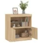 Sideboard with LED lights Sonoma oak 60x37x67 cm by , Sideboards - Ref: Foro24-836653, Price: 68,68 €, Discount: %