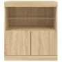 Sideboard with LED lights Sonoma oak 60x37x67 cm by , Sideboards - Ref: Foro24-836653, Price: 68,68 €, Discount: %