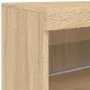 Sideboard with LED lights Sonoma oak 60x37x67 cm by , Sideboards - Ref: Foro24-836653, Price: 68,68 €, Discount: %