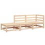 Garden sofa with footrest 2 seater solid pine wood by , Modular outdoor sofas - Ref: Foro24-837970, Price: 123,52 €, Discount: %