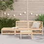Gartensofa mit Fußstütze 2-Sitzer aus massivem Kiefernholz von , Modulare Sofas für den Außenbereich - Ref: Foro24-837970, Pr...