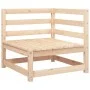Gartensofa mit Fußstütze 2-Sitzer aus massivem Kiefernholz von , Modulare Sofas für den Außenbereich - Ref: Foro24-837970, Pr...