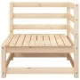 Gartensofa mit Fußstütze 2-Sitzer aus massivem Kiefernholz von , Modulare Sofas für den Außenbereich - Ref: Foro24-837970, Pr...