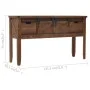 Mesa consola de madera de abeto maciza marrón 131x35,5x75 cm de vidaXL, Mesas auxiliares - Ref: Foro24-246121, Precio: 214,94...