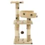Sisal post cat scratching post 65 cm beige prints by vidaXL, Cat furniture - Ref: Foro24-170610, Price: 50,49 €, Discount: %