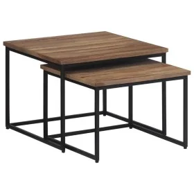 Stapelbare Couchtische 2 Einheiten aus massivem Teakholz von , Couchtisch - Ref: Foro24-358536, Preis: 96,57 €, Rabatt: %