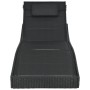 Synthetic rattan and black textilene sun lounger by vidaXL, Loungers - Ref: Foro24-44896, Price: 124,82 €, Discount: %