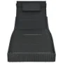 Synthetic rattan and black textilene sun lounger by vidaXL, Loungers - Ref: Foro24-44896, Price: 123,19 €, Discount: %