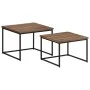 Stapelbare Couchtische 2 Einheiten aus massivem Teakholz von , Couchtisch - Ref: Foro24-358536, Preis: 96,42 €, Rabatt: %