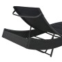 Synthetic rattan and black textilene sun lounger by vidaXL, Loungers - Ref: Foro24-44896, Price: 124,82 €, Discount: %