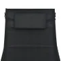 Tumbona de ratán sintético y textilene negro de vidaXL, Tumbonas - Ref: Foro24-44896, Precio: 123,29 €, Descuento: %