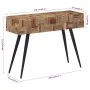 Mesa consola teca reciclada maciza 110x34x80 cm de , Mesas auxiliares - Ref: Foro24-358520, Precio: 106,25 €, Descuento: %