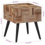 Solid recycled teak side table 40x40x45 cm by , Side tables - Ref: Foro24-358522, Price: 63,63 €, Discount: %