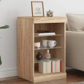 Sideboard with LED lights Sonoma oak 41x37x67 cm by , Sideboards - Ref: Foro24-836723, Price: 63,03 €, Discount: %