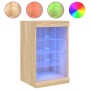 Aparador con luces LED roble Sonoma 41x37x67 cm de , Aparadores - Ref: Foro24-836723, Precio: 66,66 €, Descuento: %