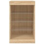 Aparador con luces LED roble Sonoma 41x37x67 cm de , Aparadores - Ref: Foro24-836723, Precio: 66,66 €, Descuento: %