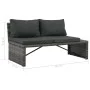3-teiliges Garten-Lounge-Set und Kissen aus synthetischem Rattangrau von vidaXL, Outdoor-Sofas - Ref: Foro24-44720, Preis: 29...