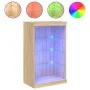 Sideboard with LED lights Sonoma oak 60.5x37x100 cm by , Sideboards - Ref: Foro24-836709, Price: 68,18 €, Discount: %