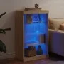 Sideboard with LED lights Sonoma oak 60.5x37x100 cm by , Sideboards - Ref: Foro24-836709, Price: 68,18 €, Discount: %