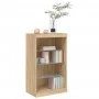 Sideboard with LED lights Sonoma oak 60.5x37x100 cm by , Sideboards - Ref: Foro24-836709, Price: 68,18 €, Discount: %