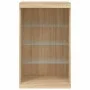 Sideboard with LED lights Sonoma oak 60.5x37x100 cm by , Sideboards - Ref: Foro24-836709, Price: 68,18 €, Discount: %