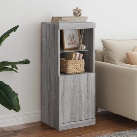 Sideboard with LED lights Sonoma gray 41x37x100 cm by , Sideboards - Ref: Foro24-836691, Price: 73,69 €, Discount: %
