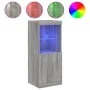 Sideboard with LED lights Sonoma gray 41x37x100 cm by , Sideboards - Ref: Foro24-836691, Price: 72,58 €, Discount: %