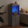 Sideboard with LED lights Sonoma gray 41x37x100 cm by , Sideboards - Ref: Foro24-836691, Price: 73,69 €, Discount: %