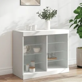 Sideboard with white LED lights 81x37x67 cm by , Sideboards - Ref: Foro24-836700, Price: 75,96 €, Discount: %