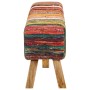 Chindi fabric bench and solid multicolor mango wood 160 cm by , Benches for halls and storage - Ref: Foro24-359636, Price: 18...