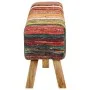 Chindi fabric bench and solid multicolor mango wood 160 cm by , Benches for halls and storage - Ref: Foro24-359636, Price: 18...