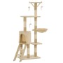 Katzenkratzbaum mit Sisalstamm 138 cm beige von vidaXL, Katzenmöbel - Ref: Foro24-170580, Preis: 77,75 €, Rabatt: %
