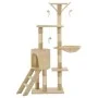 Rascador para gatos con poste de sisal 138 cm beige de vidaXL, Mobiliario para gatos - Ref: Foro24-170580, Precio: 77,29 €, D...