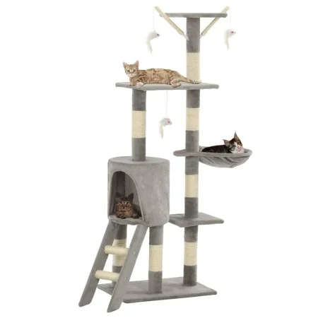 Katzenkratzbaum mit Sisalpfosten 138 cm grau von vidaXL, Katzenmöbel - Ref: Foro24-170578, Preis: 65,87 €, Rabatt: %