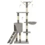 Katzenkratzbaum mit Sisalpfosten 138 cm grau von vidaXL, Katzenmöbel - Ref: Foro24-170578, Preis: 65,87 €, Rabatt: %