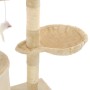 Katzenkratzbaum mit Sisalstamm 138 cm beige von vidaXL, Katzenmöbel - Ref: Foro24-170580, Preis: 77,75 €, Rabatt: %