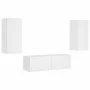 Wall TV cabinets with LED lights 3 pieces white by , TV Furniture - Ref: Foro24-3216867, Price: 179,18 €, Discount: %
