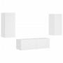 Wand-TV-Schränke mit LED-Leuchten, 3 Stück, weiß von , TV-Möbel - Ref: Foro24-3216867, Preis: 183,02 €, Rabatt: %