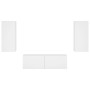 Muebles de TV de pared con luces LED 3 piezas blanco de , Muebles TV - Ref: Foro24-3216867, Precio: 189,92 €, Descuento: %