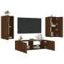 Wand-TV-Schränke mit LED-Leuchten 3 Stück Eiche braun von , TV-Möbel - Ref: Foro24-3216873, Preis: 149,10 €, Rabatt: %