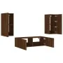 Wand-TV-Schränke mit LED-Leuchten 3 Stück Eiche braun von , TV-Möbel - Ref: Foro24-3216873, Preis: 149,10 €, Rabatt: %