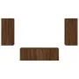 Wall TV cabinets with LED lights 3 pieces oak brown by , TV Furniture - Ref: Foro24-3216873, Price: 149,10 €, Discount: %