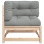 Equine sofa with solid pine wood cushions by , Modular outdoor sofas - Ref: Foro24-838062, Price: 87,50 €, Discount: %
