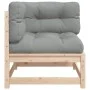 Pferdesofa mit Kissen aus massivem Kiefernholz von , Modulare Sofas für den Außenbereich - Ref: Foro24-838062, Preis: 86,59 €...