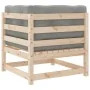 Pferdesofa mit Kissen aus massivem Kiefernholz von , Modulare Sofas für den Außenbereich - Ref: Foro24-838062, Preis: 86,59 €...