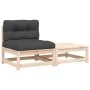 Garden sofa without armrests with cushions and footrest by , Modular outdoor sofas - Ref: Foro24-838133, Price: 101,79 €, Dis...