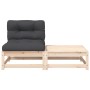 Gartensofa ohne Armlehnen mit Kissen und Fußstütze von , Modulare Sofas für den Außenbereich - Ref: Foro24-838133, Preis: 102...
